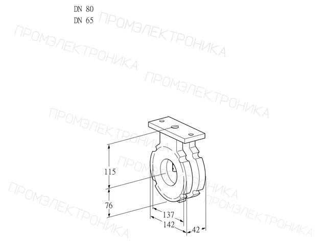 Kromschroder BVG 80/65W05 — дисковая поворотная заслонка — 88300149