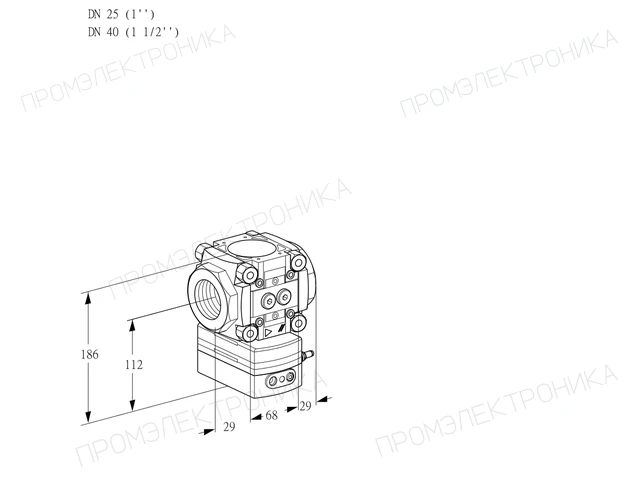 Kromschroder VRH 2T25/40N05AA/PP/PP — регулятор расхода газа — 88030160
