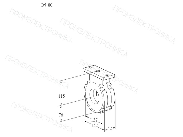 Kromschroder BVG 80W05 — дисковая поворотная заслонка — 88300144