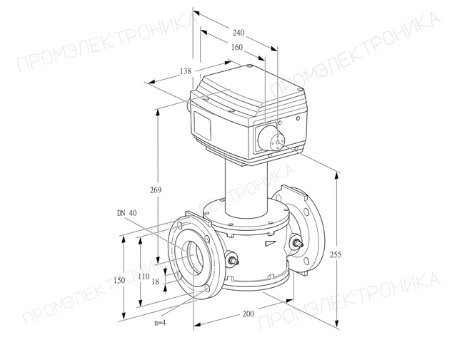 Kromschroder RV 40/LF05Q60E — регулирующий клапан — 86060746