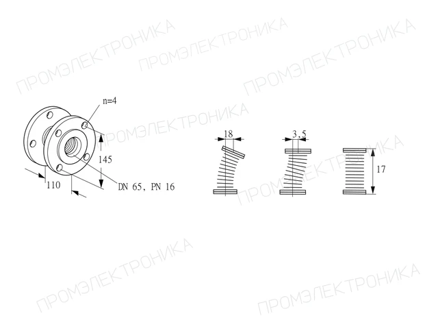 Kromschroder EKO 65F-Z — компенсатор трубопровода — 03262067