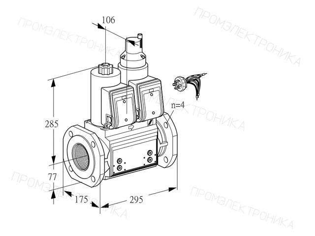Kromschroder VCS 665F05NLWRB/PPPP/PPPP — двойной электромагнитный газовый клапан — 88203786