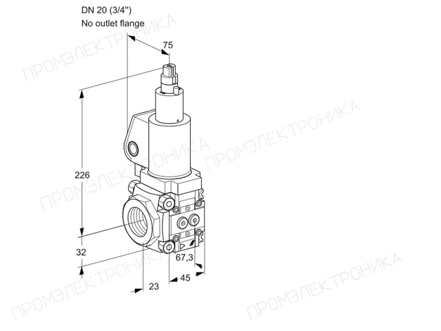 Kromschroder VAS 1T20/-N/LWSL — электромагнитный газовый клапан — 88028469