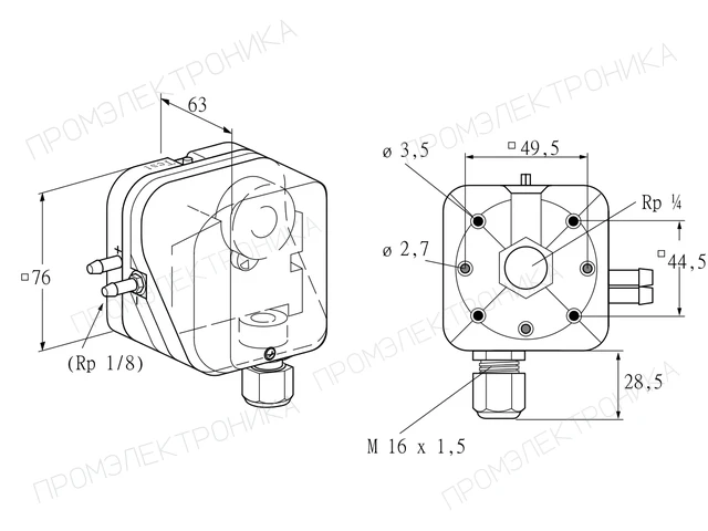 Kromschroder DL 10A-31 — реле давления — 84444480