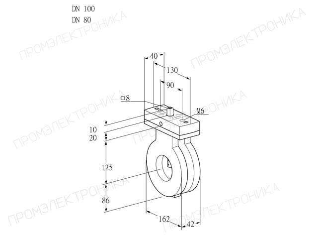 Kromschroder BVA 100/80Z05V — дисковая поворотная заслонка — 88302372
