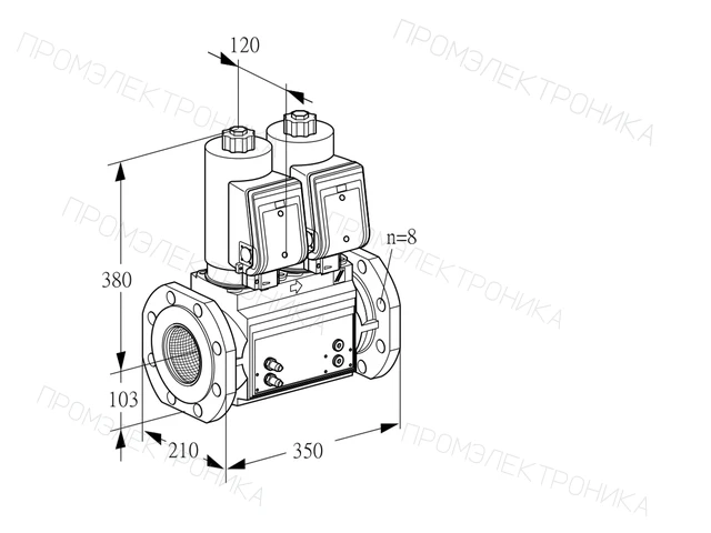 Kromschroder VCS 8T100A05NNQSRB/MMPP/MMPP — двойной электромагнитный газовый клапан — 88204190