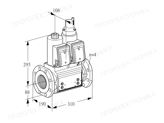 Kromschroder VCS 7T80A05NLQRB/PPPP/PPPP — двойной электромагнитный газовый клапан — 88202848