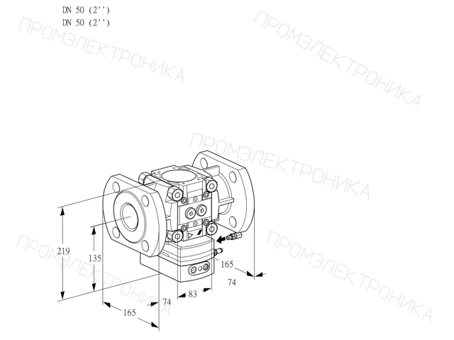 Kromschroder VRH 350F05AE/PP/PP — регулятор расхода газа — 88028387