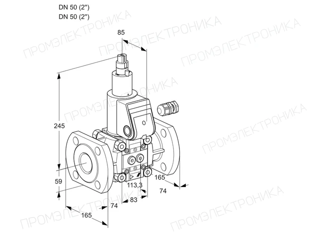 Kromschroder VAS 350F/LW — электромагнитный газовый клапан — 88028202