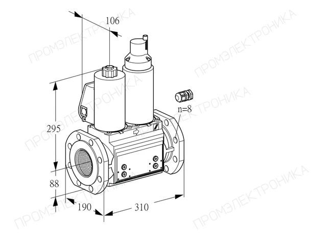 Kromschroder VCS 780F05NLWL3B/PPPP/MMMM — двойной электромагнитный газовый клапан — 88207776