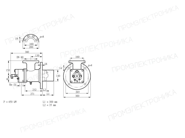 Kromschroder BIO 140HB-300/35-(26)EB — промышленная газовая горелка — 84199320