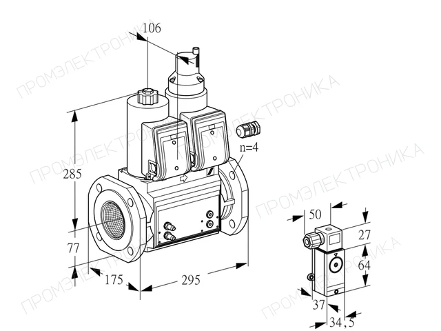 Kromschroder VCS 665F05NLWR3B/MM1-/MMMM — двойной электромагнитный газовый клапан — 88202932