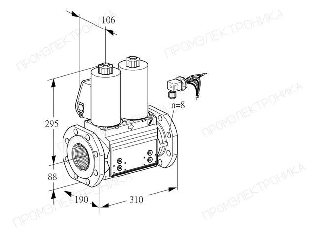 Kromschroder VCS 780F05NNWLB/PPPP/MMPM — двойной электромагнитный газовый клапан — 88207940
