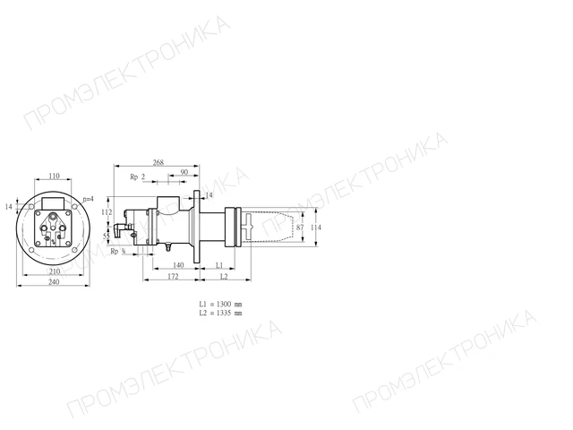 Kromschroder BIC 80HD-1300/1335-(51)E — промышленная газовая горелка — 84199330