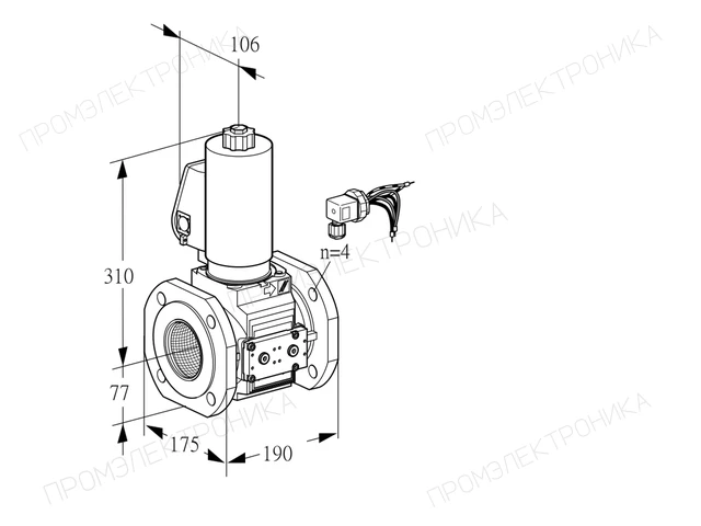 Kromschroder VAS 665F05NWGLE/PP/PP — электромагнитный газовый клапан — 88205276