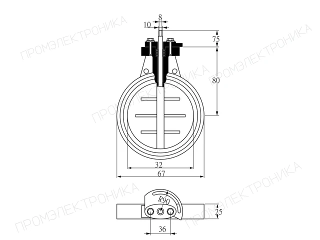 Kromschroder DKR 32Z03F100A — дисковая поворотная заслонка — 03149274