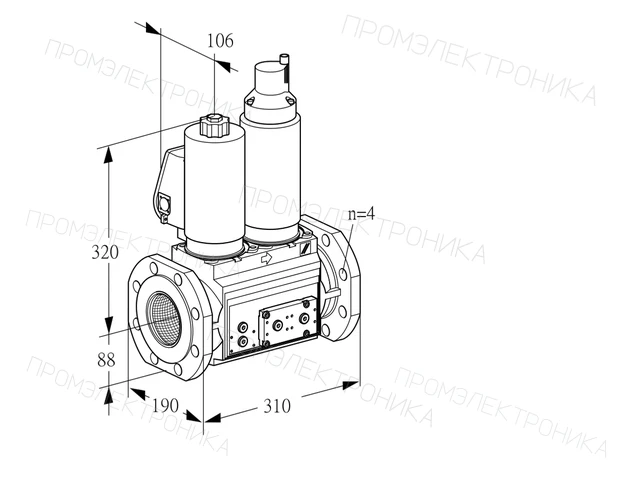 Kromschroder VCS 7T80A05NLQSLE/PPPP/PPPP — двойной электромагнитный газовый клапан — 88204475