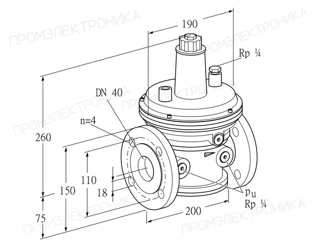 Kromschroder VGBF 40F05-3VZ — регулятор давления газа — 86047223