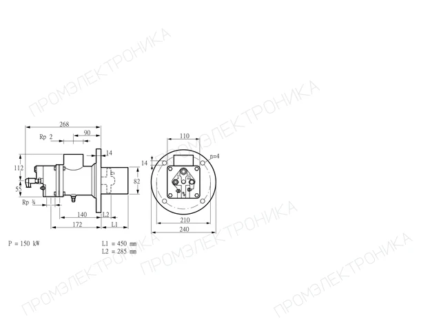 Kromschroder BIO 80RB-450/285-(6)EB — промышленная газовая горелка — 84199144