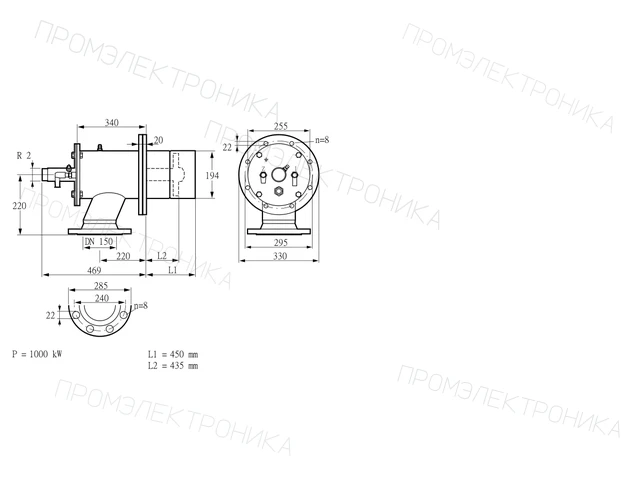 Kromschroder ZIO 200RM-450/435-(22)D — промышленная газовая горелка — 84277152
