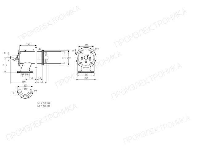 Kromschroder ZIC 165RB-800/835-(17)D — промышленная газовая горелка — 84246596