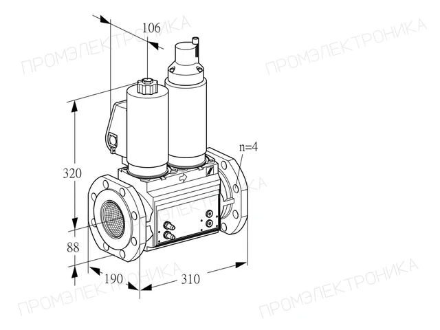 Kromschroder VCS 7T80A05NLQSLB/MMPP/MMPP — двойной электромагнитный газовый клапан — 88204197