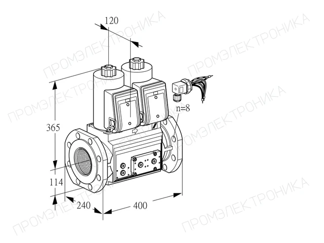 Kromschroder VCS 9125F05NNARE/PPPP/PPEP — двойной электромагнитный газовый клапан — 88204834