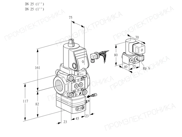 Kromschroder VAG 125R/NWSRAE — регулятор соотношения газ/воздух — 88008061