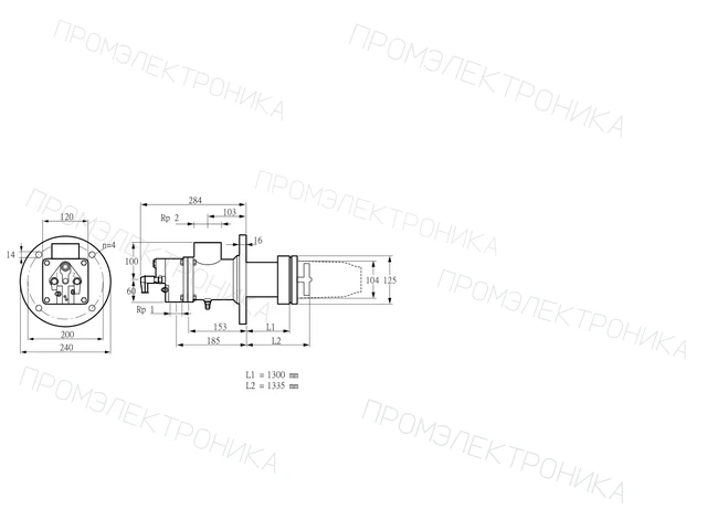 Kromschroder BIC 100HD-1300/1335-(115)F — промышленная газовая горелка — 84199328