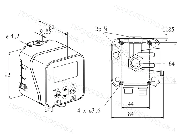 Kromschroder DGS 350A-R8TX-M — датчик давления газа — 84450001