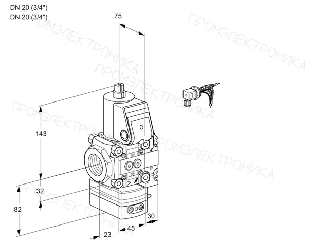 Kromschroder VAG 1E20R/20R05GEVWR/PP/PP — регулятор соотношения газ/воздух — 88106977