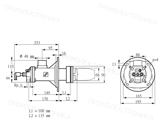 Kromschroder BICA 65HB-100/135-(34A)D — промышленная газовая горелка — 84299587