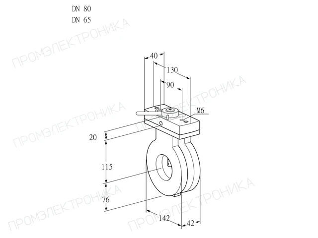 Kromschroder BVA 80/65Z05H — дисковая поворотная заслонка — 88300835
