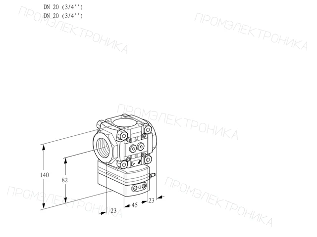Kromschroder VRH 1T20N05AA/PP/PP — регулятор расхода газа — 88029125
