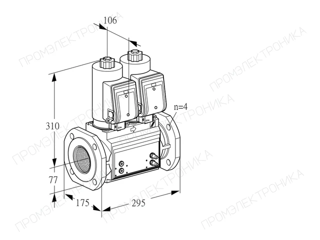 Kromschroder VCS 6T65A05NNQSRB/PPMM/PPMM — двойной электромагнитный газовый клапан — 88203614