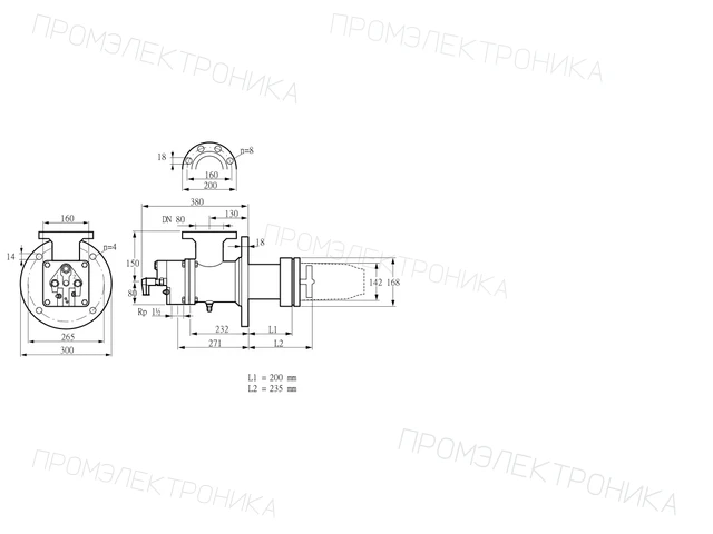 Kromschroder BIC 140HB-200/235-(26E)E — промышленная газовая горелка — 84199300