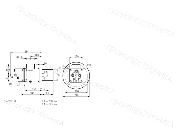 Kromschroder BIO 100RB-200/185-(109)E — промышленная газовая горелка — 84199230