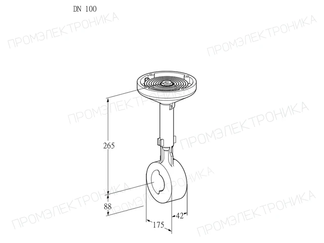 Kromschroder BVHM 100W01A — дисковая поворотная заслонка — 88300180