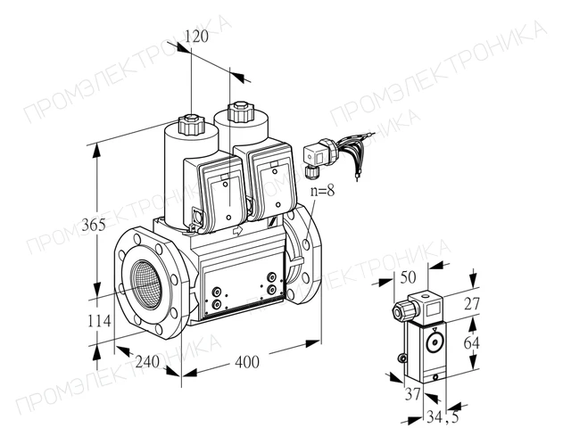 Kromschroder VCS 9125F05NNARB/4-4-/MM4- — двойной электромагнитный газовый клапан — 88204083