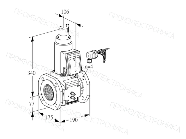 Kromschroder VAS 665F05LWB/MM/MM — электромагнитный газовый клапан — 88204858
