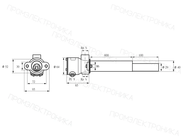 Kromschroder ZKIH 600/100R — запальная горелка — 84214060