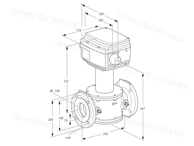 Kromschroder RV 100/OF02Q60E — регулирующий клапан — 86060946
