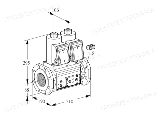 Kromschroder VCS 780F05NNWR3E/PPPP/PPEP — двойной электромагнитный газовый клапан — 88203788