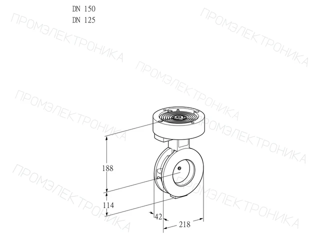Kromschroder BVAF 150/125Z05 — дисковая поворотная заслонка — 88300035