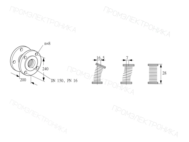 Kromschroder EKO 150F-Z — компенсатор трубопровода — 03262071
