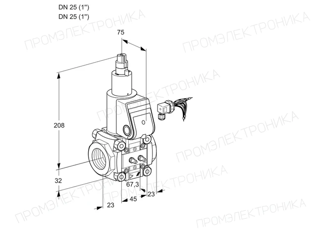 Kromschroder VAS 125R/LW — электромагнитный газовый клапан — 88010619