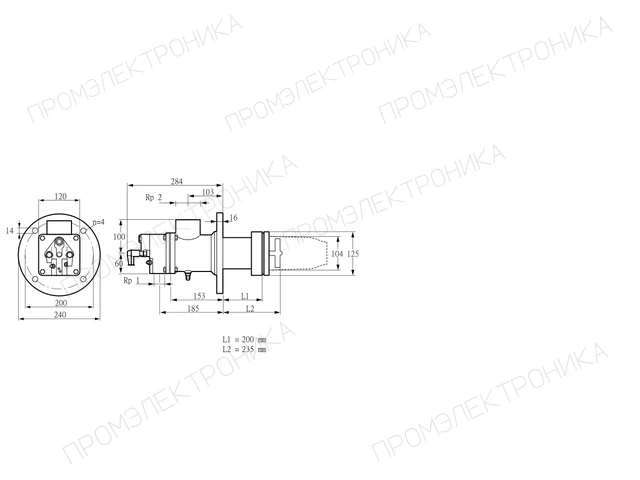 Kromschroder BIC 100HB-200/235-(37)E — промышленная газовая горелка — 84033030