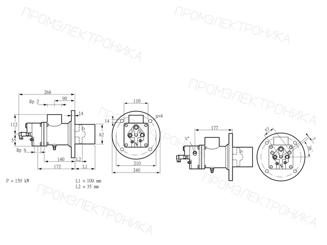 Kromschroder BIO 80HB-100/35-(16E)F — промышленная газовая горелка — 84199234