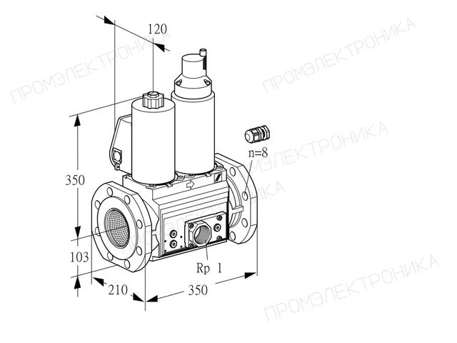 Kromschroder VCS 8100F05NLWL3E/PPEP/PPPP — двойной электромагнитный газовый клапан — 88202959