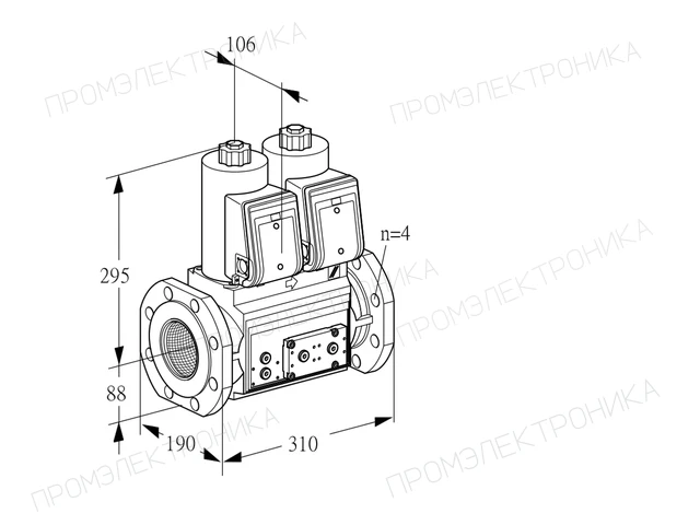 Kromschroder VCS 7T80A05NNQRE/PPPP/PPPP — двойной электромагнитный газовый клапан — 88202841